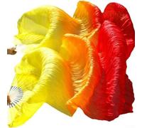 Juego de ventilador de baile escénico con 1,8 m de envergadura y marco de 16 varillas para amplificar gestos, tiempo y conciencia espacial (naranja)