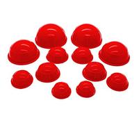 AFH-Webshop 1550401-01 - Juego de ventosas de silicona (12 unidades, con diferentes cuchillos), color rojo