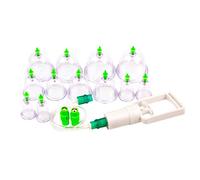 Juego de ventosas profesionales, equipo de ventosas con mango de bombeo, 12 tazas para masaje corporal, alivio del dolor físico