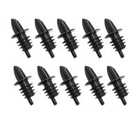 Juego de vertederos de vino - 10 tapones de alcohol, vertederos de botellas antigoteo, accesorios para aireador de vino | Función de control de flujo, material de construcción sostenible, para