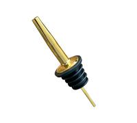 Juego de vertedor de botellas de acero inoxidable, dosificador de bebidas alcohólicas y aceite de 2 cl, vertedor de licor con tapa, accesorio de bar para cócteles, 1 decantador dorado