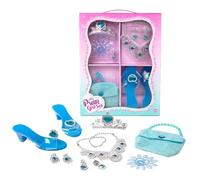 Juego de vestido de - corona y joyería para niños pequeños, kit de disfraz mágico para niñas, suministros para reales, juego de simulación imaginativo, ropa de cuento de