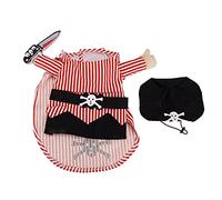 Juego de Vestuario de Mascotas Piratas Festive Dress Dress Party Cosplay Pet Atuendo Adecuado para Perros Gatos (L)