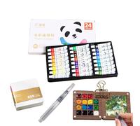 Juego de viaje de acuarela - Kit de paleta de pintura con agua múltiple, juego de paleta de pintura | Juego de viaje para de bolsillo de acuarela, minijuego de viaje portátil para acuarela, ar