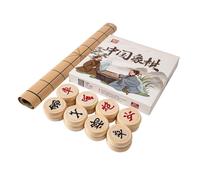 Juego de Viaje de ajedrez Chino Xiangqi con Tablero de ajedrez de Cuero, Juego de Estrategia y Habilidad de Mesa Tradicional for Adultos, 2 Jugadores(4.8cm/1.9in)