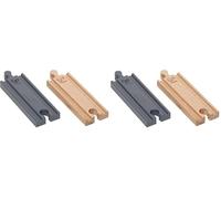 Juego de vías de Madera Hape | Efecto Silbato de Tren | Juego Ampliable | para niños a Partir de 3 años (Paquete de 2)