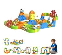 Juego de vías de Tren eléctrico - 2026 Nueva vía de Cubo mágico 3D Que desafía la Gravedad con Autos motorizados, Juguete de construcción de Aprendizaje Flexible para niños pequeños de 3 a 8 a 168pcs