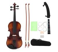 Juego de violín 4/4, madera mate, color antiguo, kit completo de instrumentos de cuerda - tamaño estándar, materiales de abeto y ébano de alta calidad, ideal para principiantes y amantes de la música