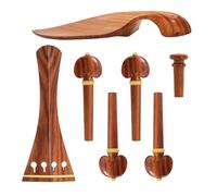 Juego de violín 7 unids/set 3/4 4/4 mentonera clavijas de afinación Endpin palisandro con incrustaciones de boj accesorios de violín de repuesto