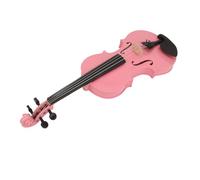 Juego de Violín Acústico 4/4, Kit de Iniciación para Principiantes, Accesorios para Violín con Sintonizador, Reposabrazos, Tabla de Acordes, Instrumento Musical (Pink)