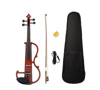 Juego De Violín Eléctrico Cuerpo De Madera Maciza Seleccionado Ajuste De Ébano Con Estuche De Lona Para Violín Puente De Arco De Madera De Brasil