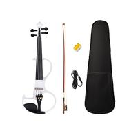 Juego De Violín Eléctrico De Tamaño Completo 4/4, Accesorios De Ébano De Cuerpo De Madera De Soidwood Con Funda De Lona De Cable De Audio De Brasil