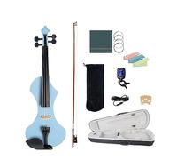 Juego De Violín Eléctrico Mudo 4/4, Cuerpo De Madera Maciza Con Bolsa Protectora De Nailon, Estuche De Transporte, Cuerdas Afinadoras De Arco