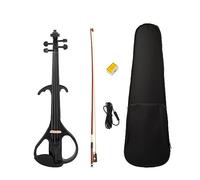 Juego De Violín Eléctrico Negro, Violín 4/4 Con Arco De Madera De Brasil, Estuche De Violín, Cable De Audio, Violín De Estudiante
