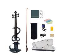 Juego De Violín Electrónico Silencioso De Tamaño Completo 4/4 De Madera Maciza Para Estudiantes Principiantes Entrenamiento De Rendimiento Musical Con Estuche De Almacenamiento De Arco