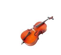 Juego de violonchelo de madera de tamaño completo 4/4 con bolsa acolchada, lazo, colofonia y puente, color natural