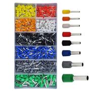 Juego de virolas de alambre eléctrico con caja de almacenamiento, juego de 280 piezas para una fácil identificación, terminales de crimpado surtidos