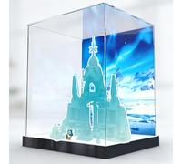 Juego de vitrina Lego 43244 Palacio de Hielo Princesas - Caja de acrílico transparente de 3 mm con protección UV, solución de almacenamiento a prueba de polvo para modelos de coleccionista (Vitrina