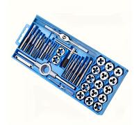 Juego de y terrajas multifuncional M3-M12 de 40 piezas - Tapones de métrica de precisión, de manual duraderos, diseño , herramientas completas para y
