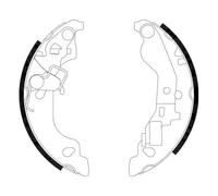 HELLA PAGID 8DB 355 002-571 Juego de zapatas de frenos H9565 Sistema de frenos Lockheed por ej. FIAT / ZASTAVA