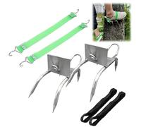 Juego de zapatos antideslizantes para escalada de árboles al aire libre, picos de escalada ligeros para un agarre seguro, equipo ajustable para escalada vertical en superficie, para arboristas