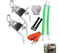 Juego de zapatos antideslizantes para trepar árboles al aire libre, equipo mejorado para trepar árboles para el trabajo en árboles, caza, tala, picos de acero portátiles para arboristas y aventuras al
