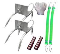 Juego de zapatos de garra de gato para trepar árboles, pinchos de escalada para trabajos en árboles, equipo portátil antideslizante al aire libre para arboristas, profesionales, construcción, tala