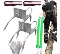 Juego de zapatos para trepar con garra de gato para trepar árboles | Equipo de montaje antideslizante portátil | Equipo de ajuste seguro para profesionales de arboristas, construcción, tala