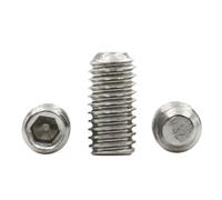 Juego de zócalos hexagonales de 1-20 piezas, punta de copa de tornillo de acero inoxidable M1.6 M2 M2.5 M3 M4 M5 M6 M8 M10 M12, tornillo de larva hexagonal sin cabeza DIN916(10mm,M12 (1pc))