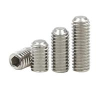 Juego de zócalos hexagonales de acero inoxidable 304, 10 Uds., punto de copa de tornillo M2 M3 M4 M5 M6 M8 M10 M12-M16, tornillo de larva hexagonal sin cabeza DIN916(2mm,M1.6 (10pcs))