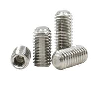 Juego de zócalos hexagonales de acero inoxidable 304, 10 Uds., punto de copa de tornillo M2 M3 M4 M5 M6 M8 M10 M12-M16, tornillo de larva hexagonal sin cabeza DIN916(8mm,M1.6 (10pcs))