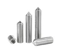 Juego de zócalos hexagonales, tornillo punta cónica M2 .5 M3 M4 M5 M6 M8 M10 M12 304 acero inoxidable Allen sin cabeza, 2-50 unids/paquete(10mm,M4 20pcs)