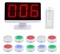 Juego de zumbadores Quiz Game - Monitor de host con 10 zumbadores, 4 estados y 3 modos, respuesta rápida inalámbrica inteligente para programas de juegos, concursos escolares y cuestionarios de fiesta