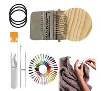 Juego de zurcir para tejer - Herramientas portátiles con ganchos para calcetines | Telar de reparación de telas para hombres, abuela, madre, principiantes, sastres, diseñadores, aficionados