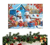 Juego decorativo - Snowman Jigsaw, Festive Holiday Challenge, Cardboard Construction, Precise Interlocking Fit, Meditation Spiritual Guidance Component, Stress Relief Activity