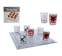 Juego del clásico 3 en raya pero con chupitos. Un divertido juego para beber con amigos de fiesta. El juego incluye 6 vasos de chupito y el tablero.