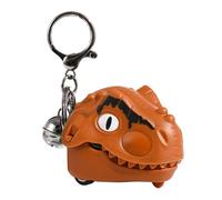Juego del dentista - Mini juguete interactivo llavero dinosaurio de 2 pulgadas, acción mordaz manual de disparo, agitación portátil para masticar de bolsillo, novedad animada para bombones