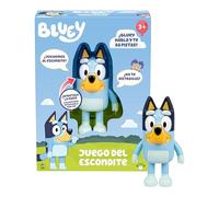 Juego del escondite Bluey, esconde a Bluey y apriétale la Nariz para reiniciar la Cuenta. Ella Habla y ríe para Ayudar a encontrarla. Los peques Pueden Bailar con la canción de la Serie