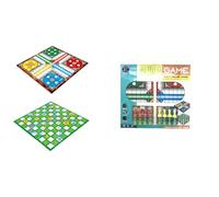 Juego del Parchis y Juego de la Escalera y Serpiente, 2 en 1. Juego clásico de Estrategia, para 2-4 Jugadores. Medidas Tablero 40x40cm.
