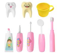 Juego Dentista Niños, 8 Pcs Juguetes para Cepillarse los Dientes, Juego Educativo, Juguete para Ser Dentista para Niño, Niña