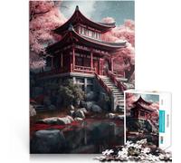 Juego desafiante Arquitectura Japonesa Puzzles de 1000 Piezas para Adolescentes 38x52cm Interacción Entre Padres e Hijos para Mayores de 14 años