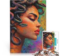 Juego desafiante Pintura artística Medusa Rompecabezas para Adultos 1000 Piezas 26x38cm Trato como Regalo para Toda la Familia