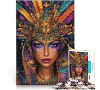 Juego desafiante y Juego Familiar Exquisita Reina egipcia Rompecabezas para Adolescentes 1000 Piezas 38x52cm Ideas de Regalos Apto para Mayores de 14 años.