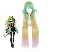 Juego Destino/apócrifos Atalanta Cosplay Pelucas Mezcla de colores Largo Resistente al calor Pelo sintético Perucas Anime Disfraz Peluca KU701I