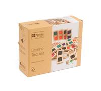 Juego Didactico Andreutoys Domino Sensorial Texturas Madera 28 Piezas