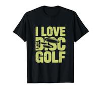 Juego Divertido para entusiastas del Golf I Love Disc Camiseta gráfica económica, Hombre, Negro, XL