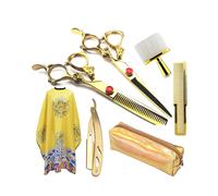 (Juego Dragon B8 de 6 pulgadas) Tijeras y peine de peluquero de 7 pulgadas Capa de peluquero Maquinilla