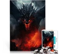 Juego Dragón Peligroso Rompecabezas de 1000 Piezas para Adultos 50x75cm Cada Pieza es única: un desafiante y Divertido Juego Familiar Apto para Mayores de 14 años.