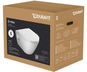 Juego Duravit D-Neo para WC suspendido, con WC suspendido, in siento de WC extraíble, 45780900A1
