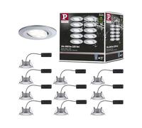 Juego EBL Calla de Paulmann, IP65, redondo y orientable, 10 x 6 W, 4000 K, cromo mate